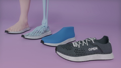 Creating Running Shoes in 3D - Open Footwear