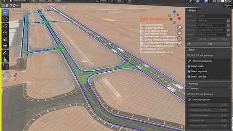 Airport editor and pipeline